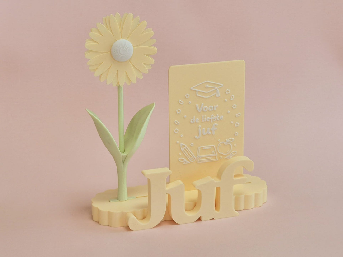 Juf bedankje met bloem