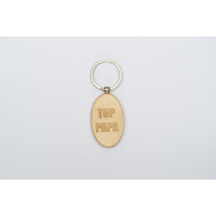 Houten sleutelhanger Top papa