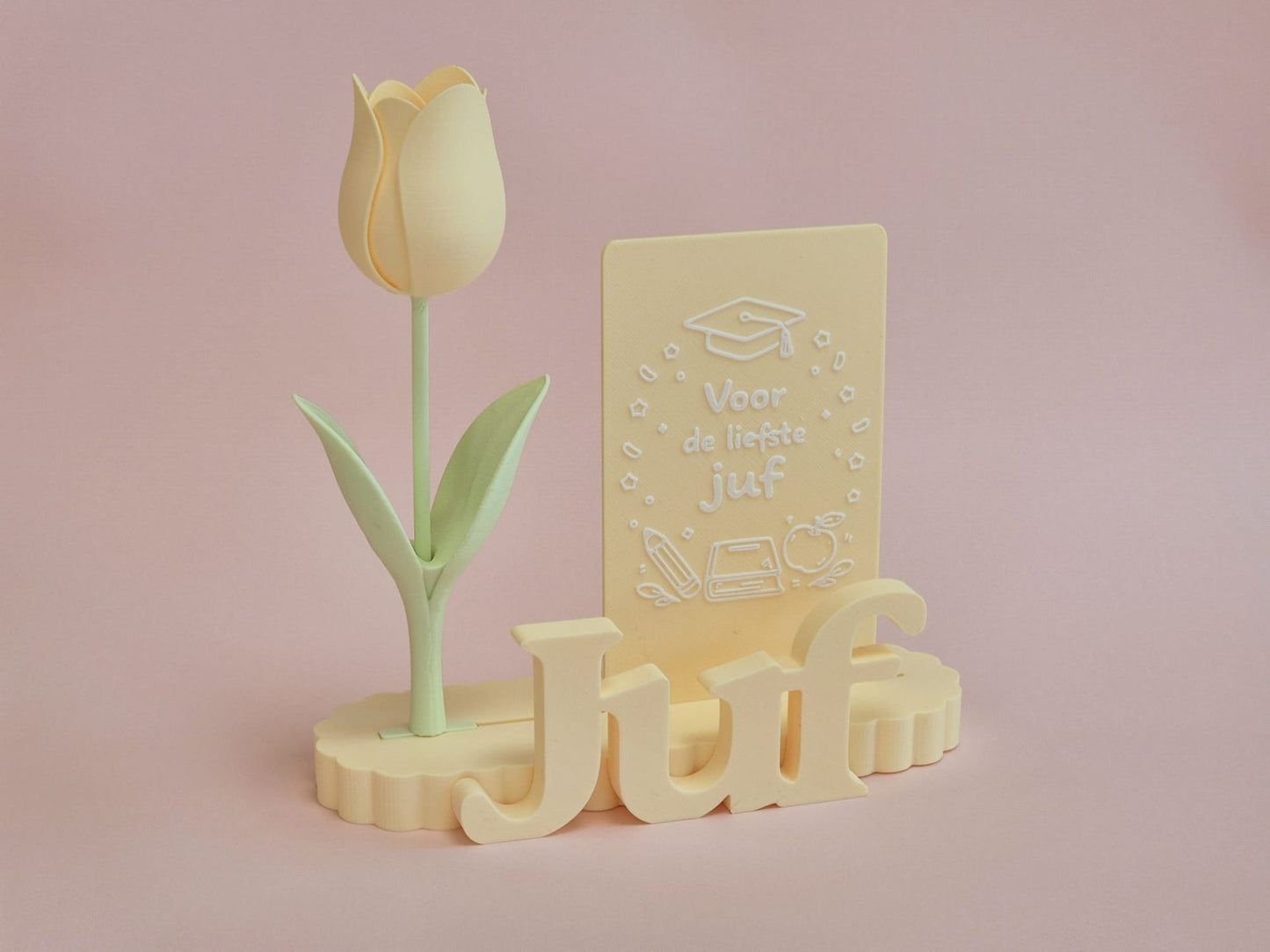 Juf bedankje met tulp – gepersonaliseerd cadeau