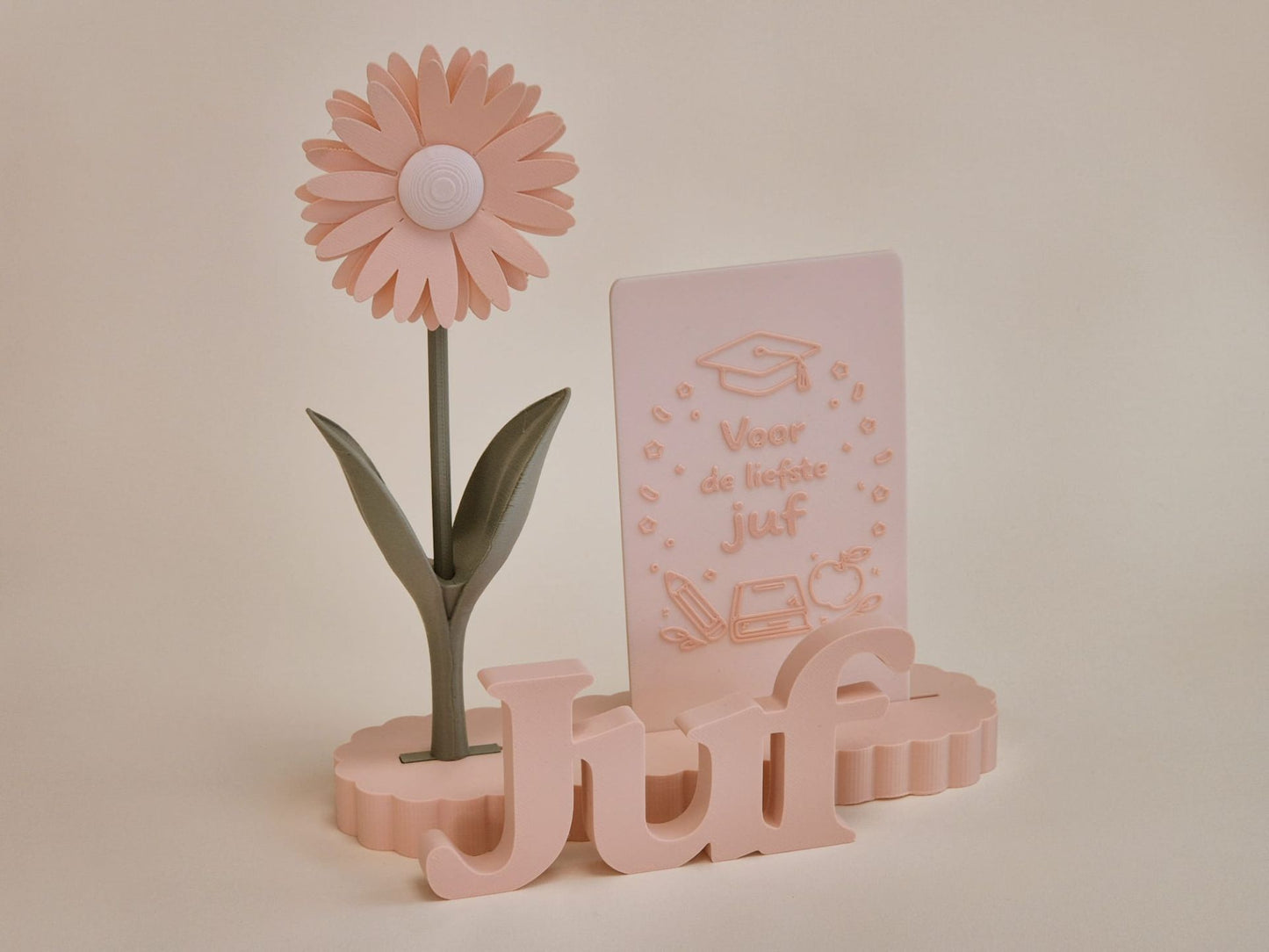 Juf bedankje met bloem