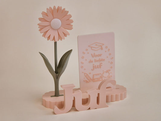 Juf bedankje met bloem