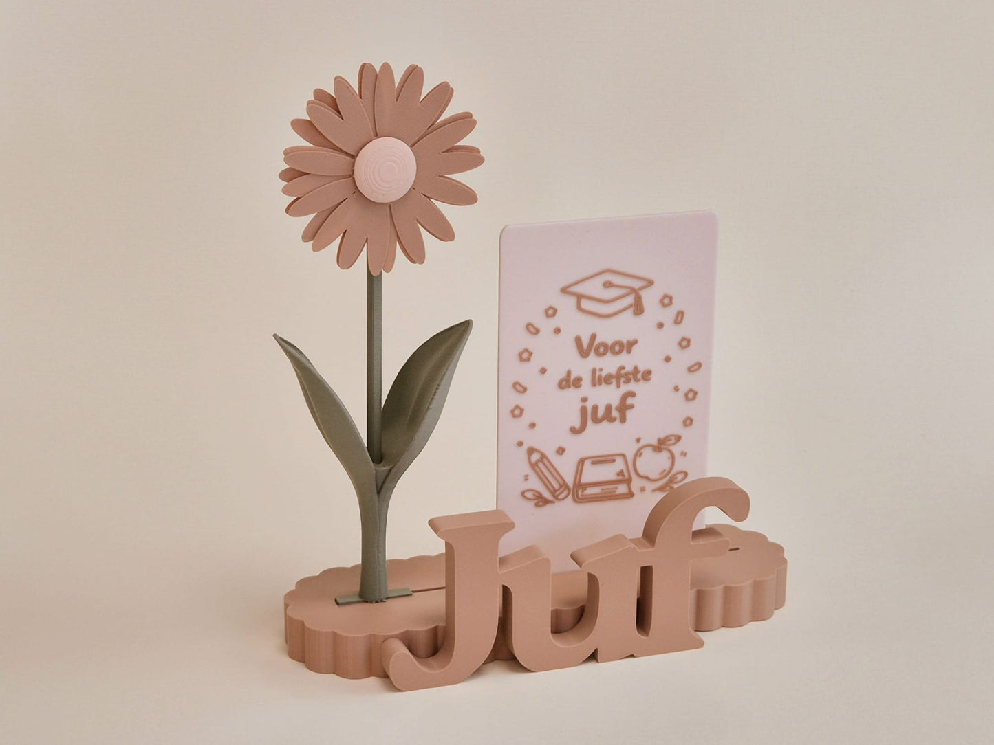 Juf bedankje met bloem