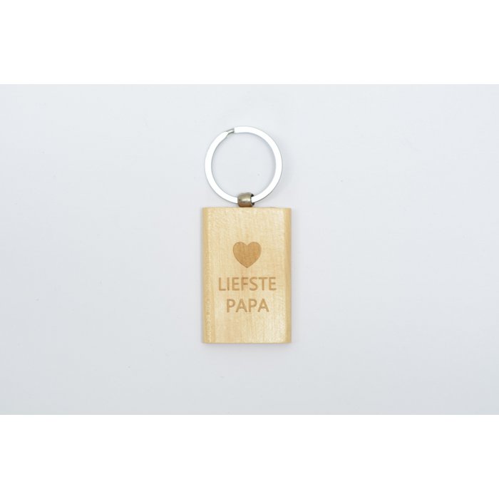 Houten sleutelhanger Liefste papa