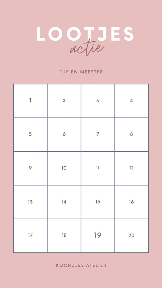 Lootjesactie - Juf en Meester