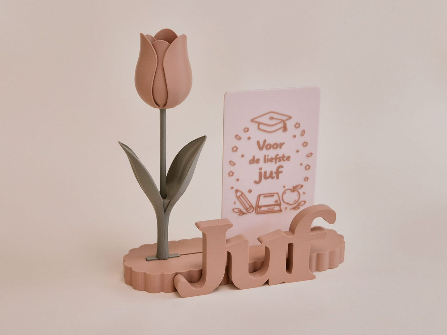 Juf bedankje met tulp – gepersonaliseerd cadeau